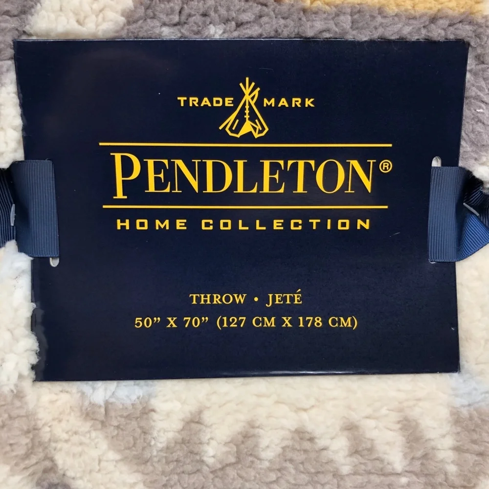 NWT Pendleton Sherpa Southwest Pattern Throw Blanket Size 50x70